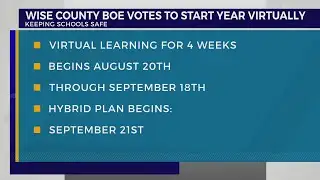 Wise County School Board votes to start school year with 4 weeks of virtual learning
