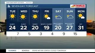 WMAR-2 News Dylan Robichaud Monday Night weather