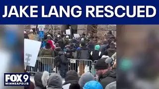 Woman rescues Jake Lang from Minneapolis counter protesters