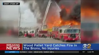 Wood Pallet Yard Catches Fire In The Bronx