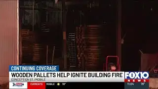 Wooden pallets help ignite building fire in Mobile