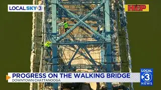 Work continues on Walnut Street Bridge