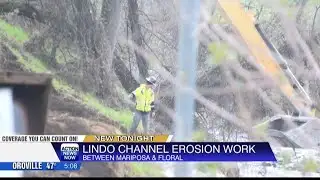 Work underway to repair erosion damage from Lindo Channel