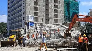 Workers trapped after building collapse in Nairobi