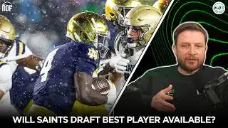 Would Saints be willing to draft a running back or safety in first round?