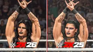 WWE 2K26 vs WWE 2K25 Graphic & Model Comparison!