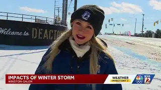 WXII Kelly Kendall update on road conditions in Winston-Salem