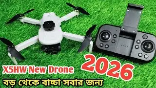X5HW Drone Unboxing & Full Tutorial 🔥 Best Beginner Drone ? | Camera Test | Review Bangla 2026