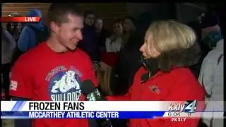 Zags fans brave sub zero temps for a good seat